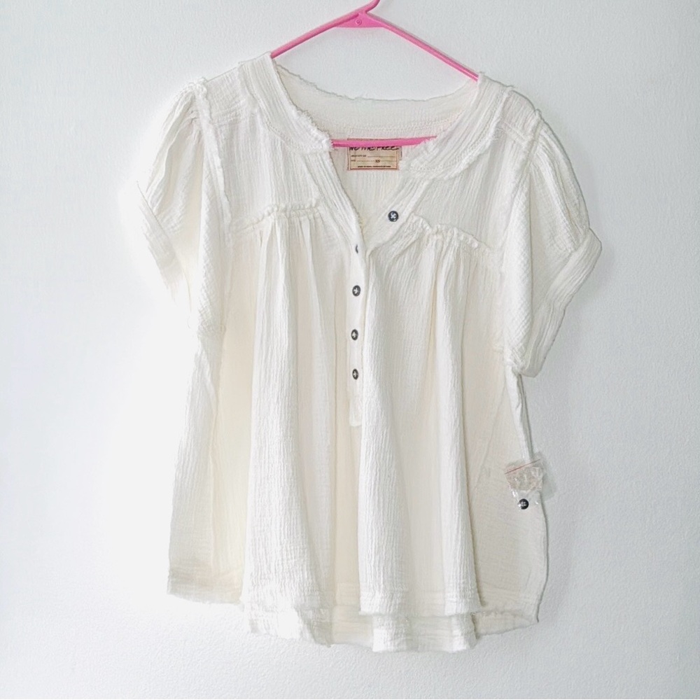 We The Free Women's Off White Button-Up Top - Picture 9 of 10